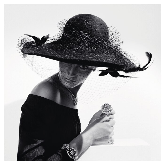 Fashion photograph, wide-brimmed hat